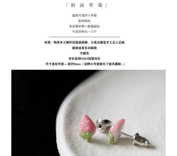 Stud Strawberry Ear FashionChic