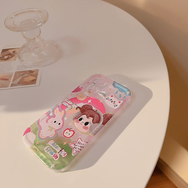 Cartoon Transparent Phone Case FashionChic