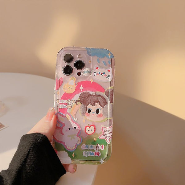 Cartoon Transparent Phone Case FashionChic