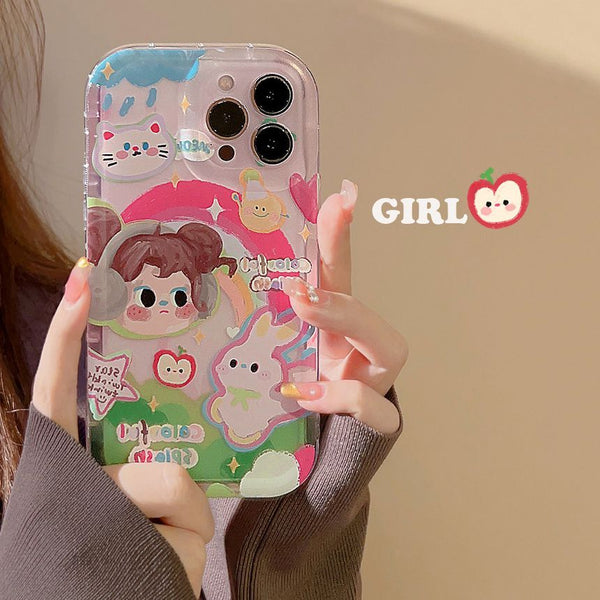 Cartoon Transparent Phone Case FashionChic