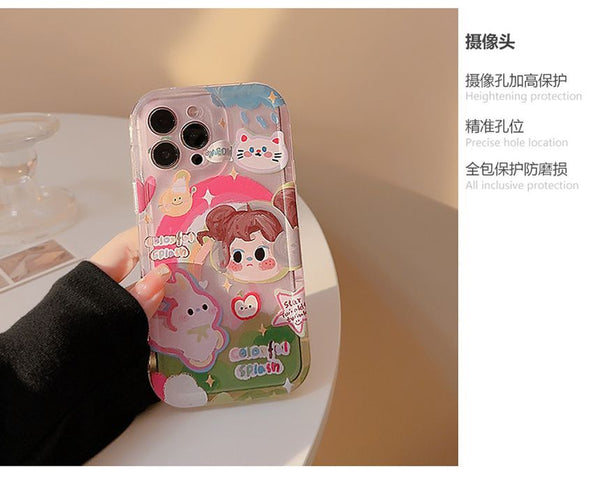 Cartoon Transparent Phone Case FashionChic