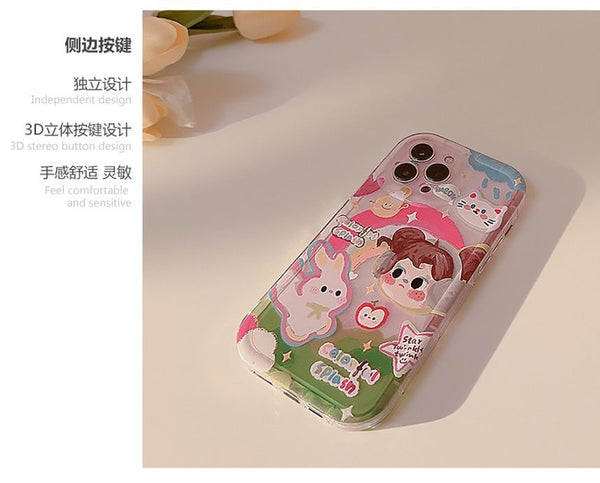 Cartoon Transparent Phone Case FashionChic