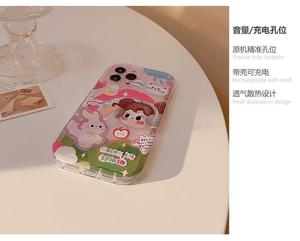 Cartoon Transparent Phone Case FashionChic