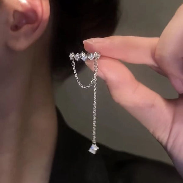 Earring Alloy Cuff Rhinestone FashionChic