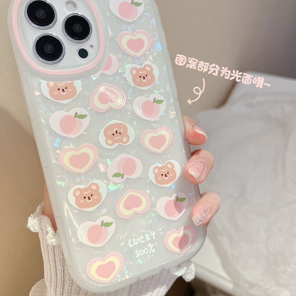 Phone Heart Case Bear FashionChic