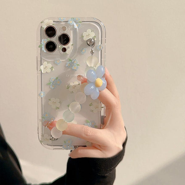 Case Phone Transparent Strap Floral FashionChic