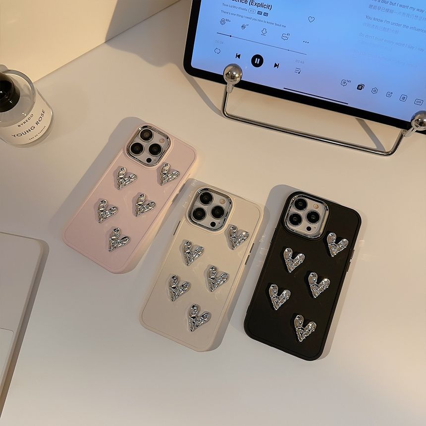 Heart Phone Case Metallic FashionChic