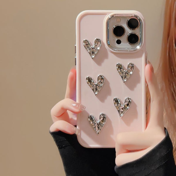 Heart Phone Case Metallic FashionChic