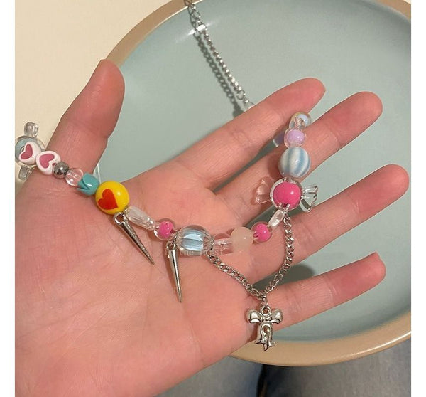 Bow Beaded Necklace FashionChic