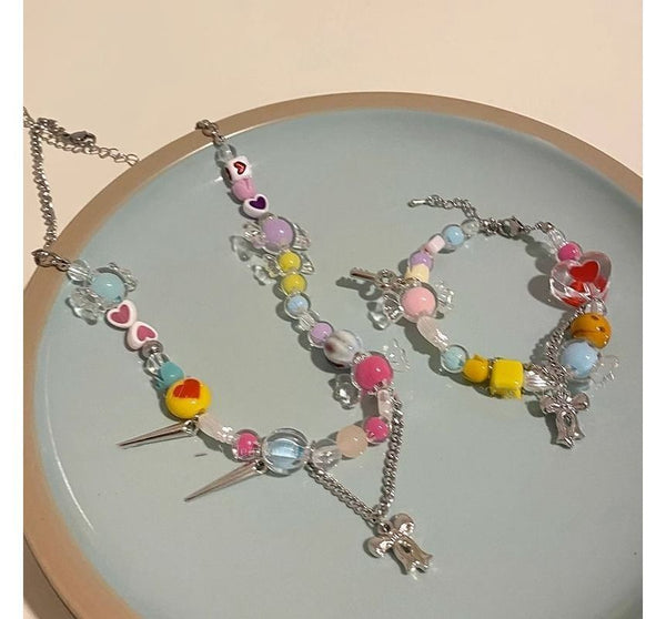 Bow Beaded Necklace FashionChic