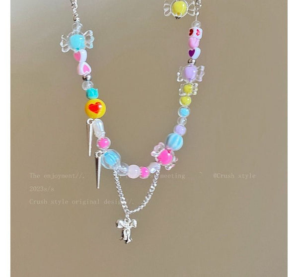 Bow Beaded Necklace FashionChic