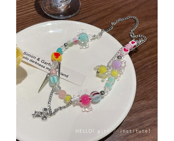 Bow Beaded Necklace FashionChic