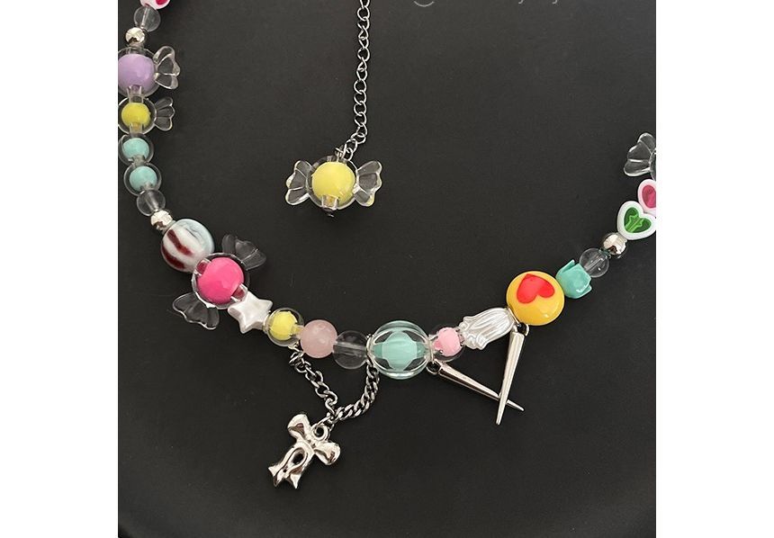 Bow Beaded Necklace FashionChic