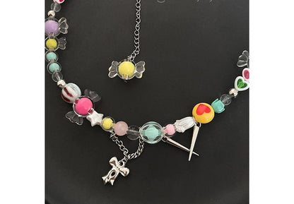 Bow Beaded Necklace FashionChic