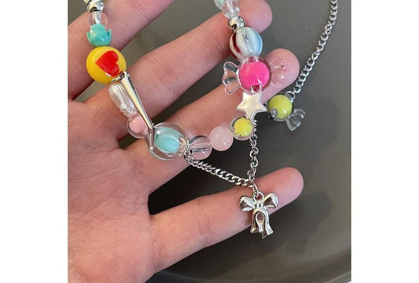 Bow Beaded Necklace FashionChic