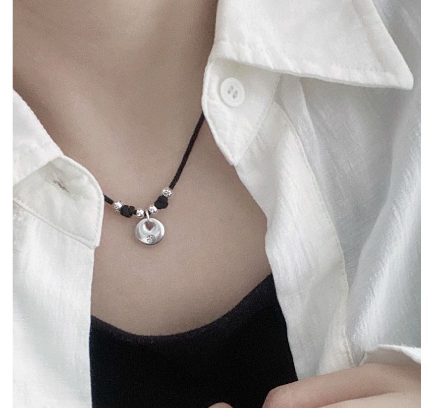 Simple Silver Pendant Sterling Necklace FashionChic