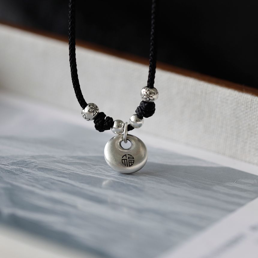 Simple Silver Pendant Sterling Necklace FashionChic