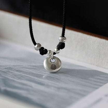 Simple Silver Pendant Sterling Necklace FashionChic