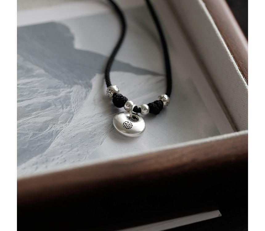 Simple Silver Pendant Sterling Necklace FashionChic