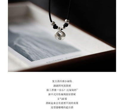 Simple Silver Pendant Sterling Necklace FashionChic