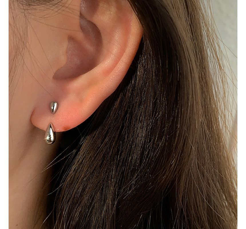 Sterling Earring Silver Droplet FashionChic