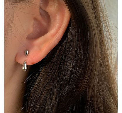 Sterling Earring Silver Droplet FashionChic