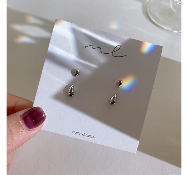 Sterling Earring Silver Droplet FashionChic