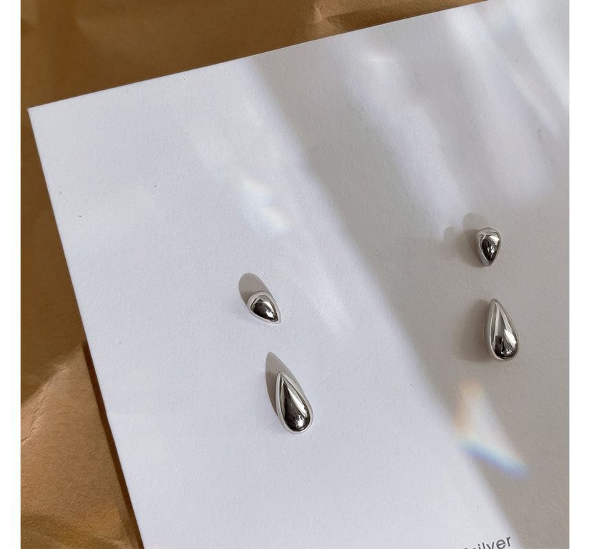 Sterling Earring Silver Droplet FashionChic