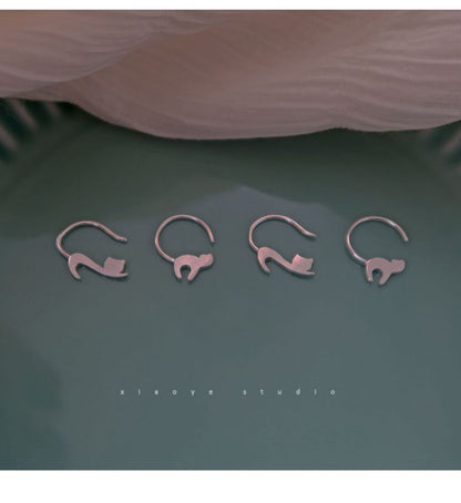Silver Cat Earring Sterling FashionChic