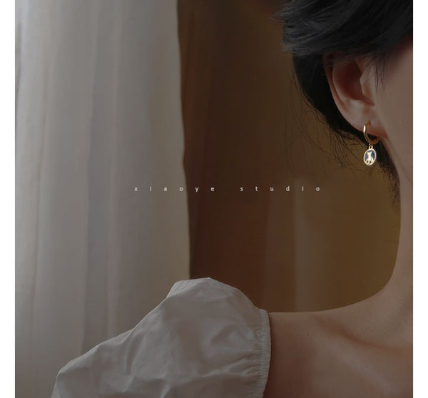 Earring Dangle Cat Silver Sterling FashionChic