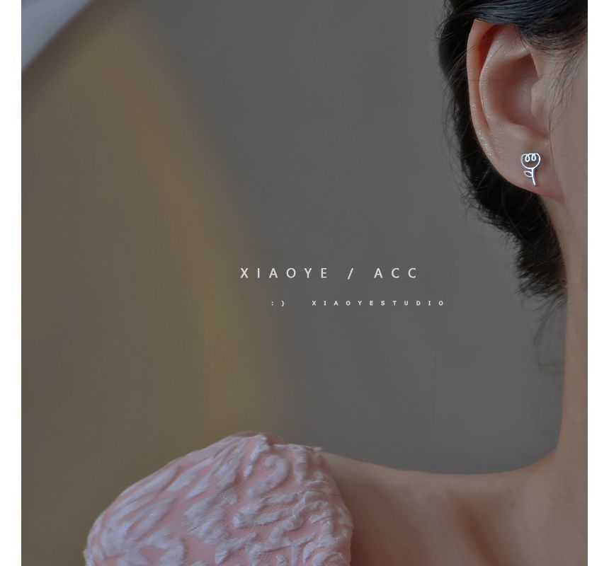 Earring Floral Sterling Silver FashionChic