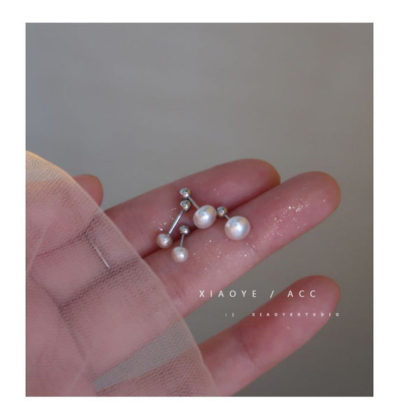 Pearl Freshwater Through Silver Earring Sterling FashionChic