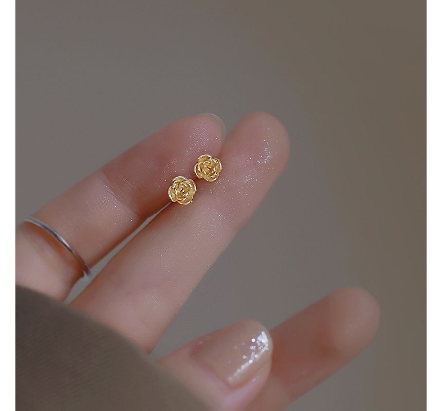 Earring Sterling Floral Silver FashionChic