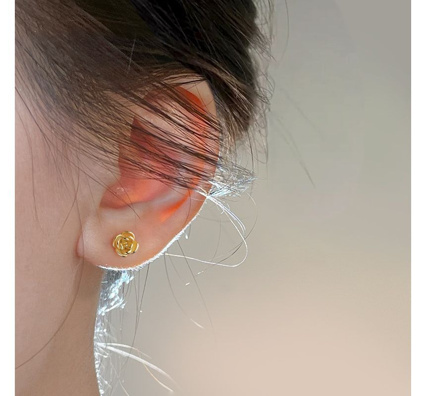 Earring Sterling Floral Silver FashionChic