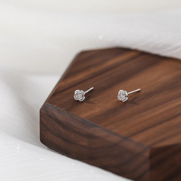 Earring Sterling Floral Silver FashionChic