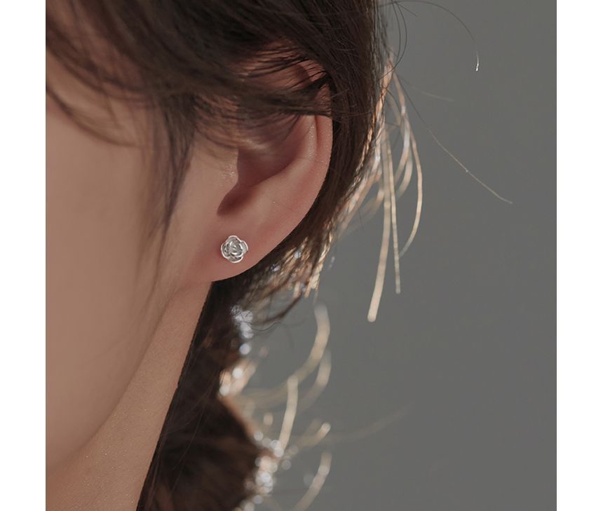 Earring Sterling Floral Silver FashionChic