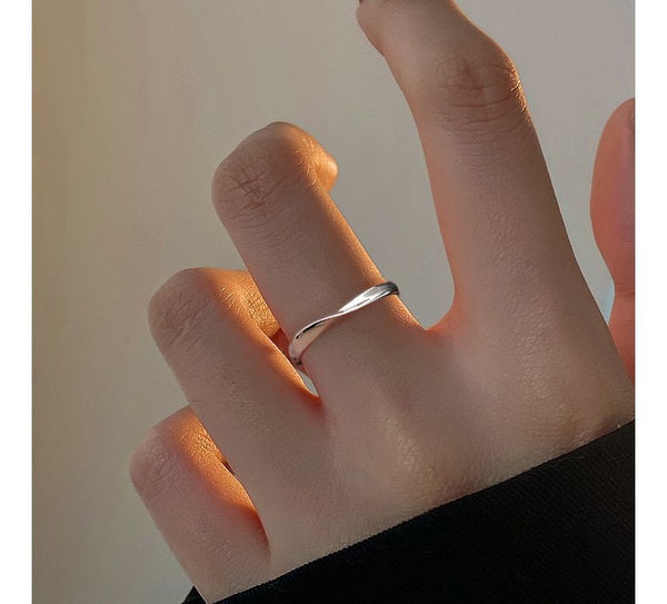 Twisted Silver Sterling Open Ring FashionChic