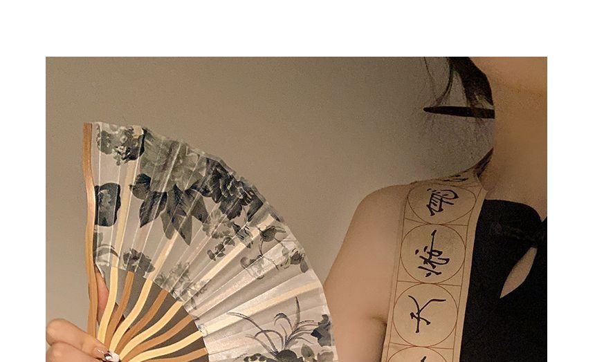 Hand Fan Chinese / Scrunchie Traditional Character FashionChic