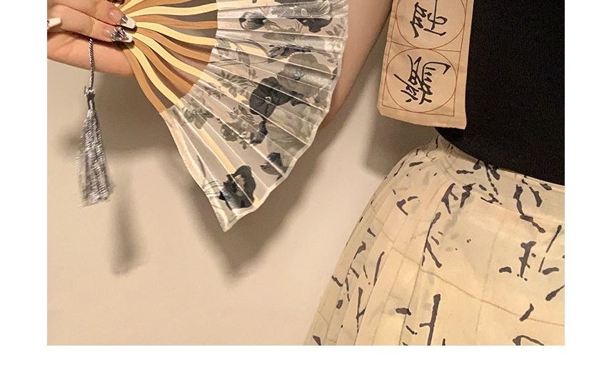 Hand Fan Chinese / Scrunchie Traditional Character FashionChic