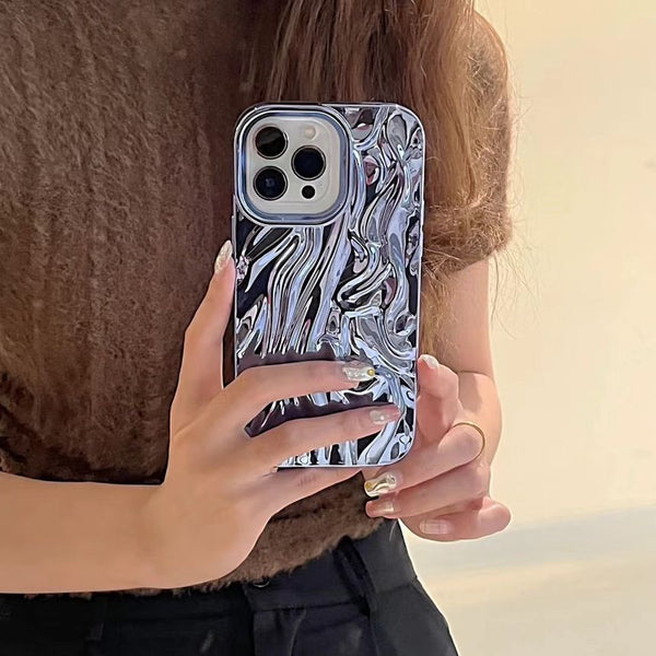 Metallic Textured Case Phone FashionChic