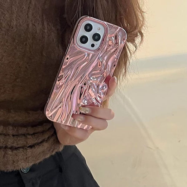 Metallic Textured Case Phone FashionChic