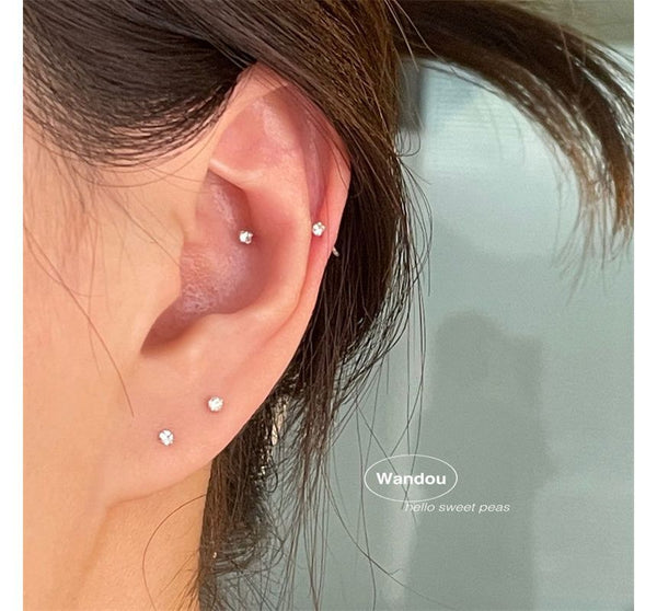 Earring Set: Alloy Pair Rhinestone Stud 2 FashionChic