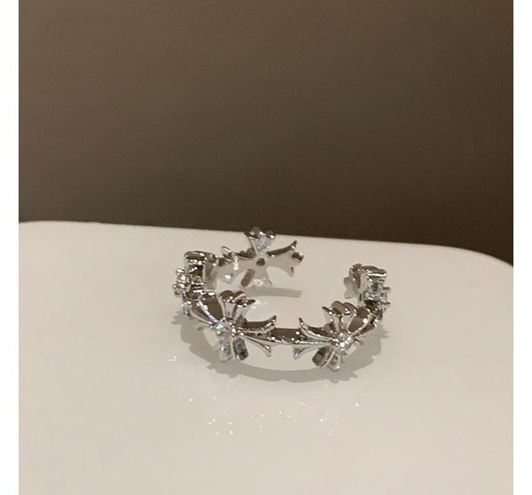 Ring Cross Faux Set Moonstone / Open FashionChic