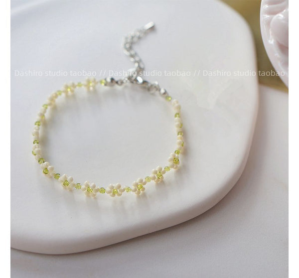 Acrylic Set / Ring Floral Bracelet FashionChic