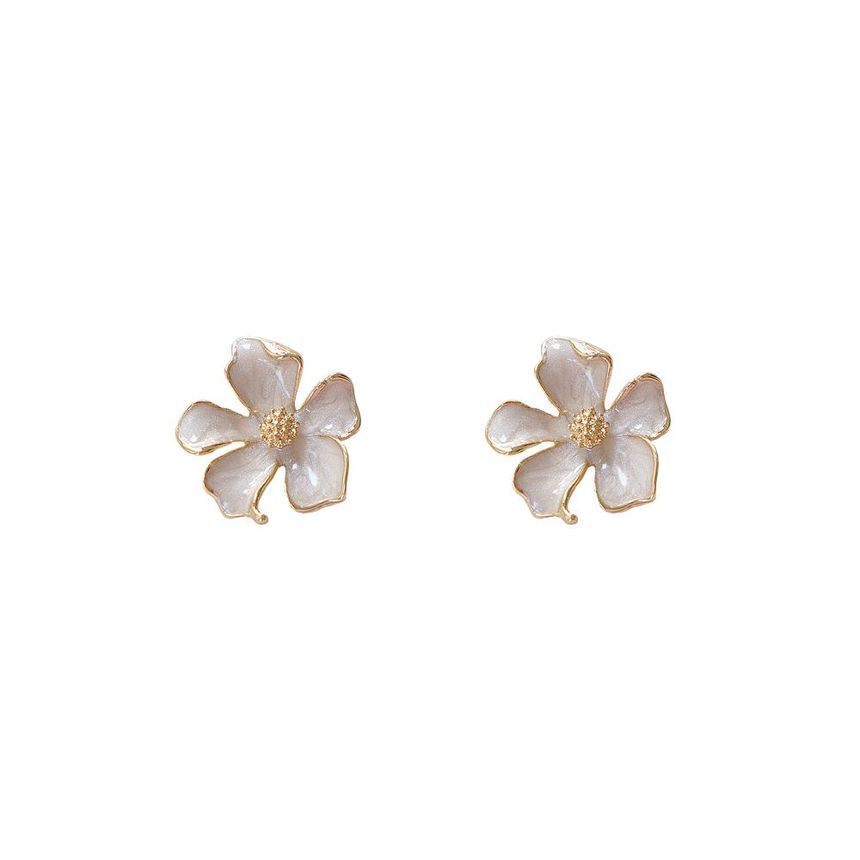 Earring Stud Glaze Floral Alloy FashionChic