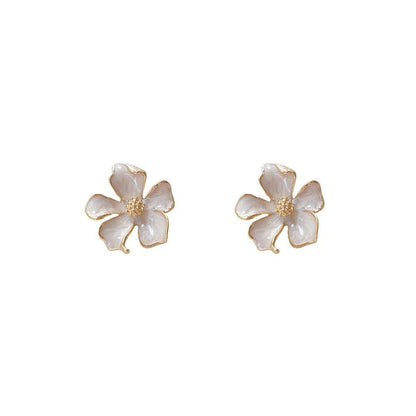 Earring Stud Glaze Floral Alloy FashionChic