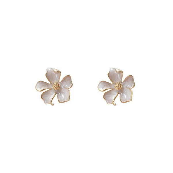 Earring Stud Glaze Floral Alloy FashionChic