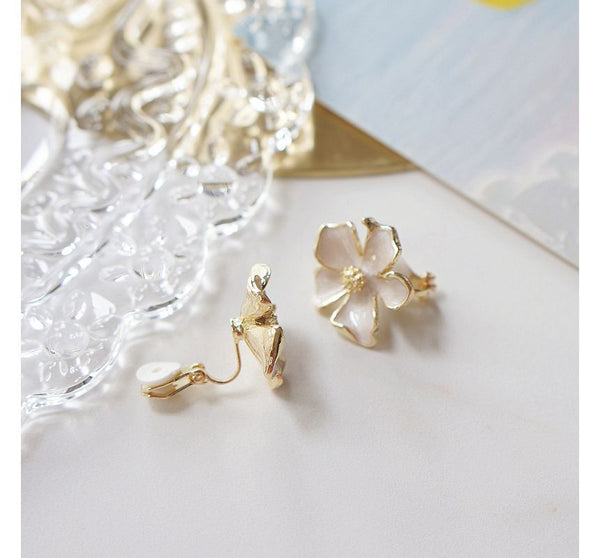 Earring Stud Glaze Floral Alloy FashionChic