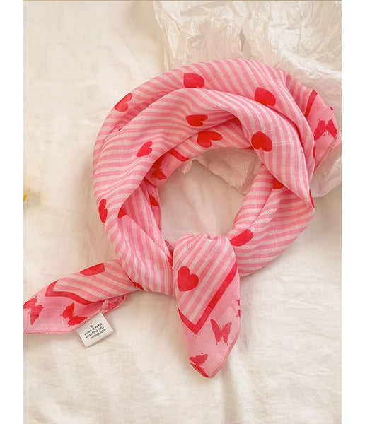 Eye Cat Heart Print Sunglasses / Headkerchief FashionChic