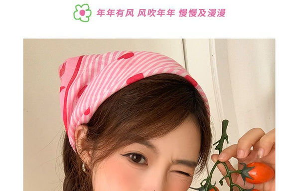 Eye Cat Heart Print Sunglasses / Headkerchief FashionChic